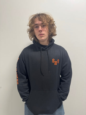 SHS Warhawk Sleeve Hoodie BLACK
